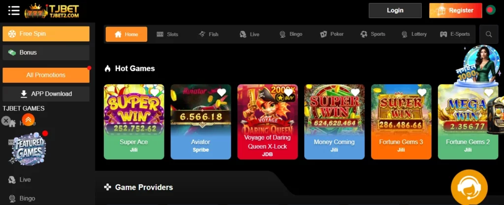 TJ Bet Bangladesh website